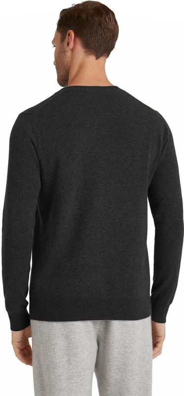 FALKE Luxury Classic V-Neck hoge kwaliteit elegant kasjmier trui heren zwart - maat S