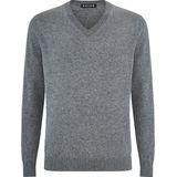 FALKE - Luxury Classic - Kasjmier Trui - Grijs