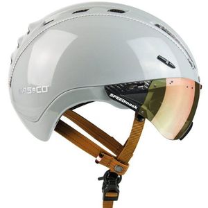 Casco Roadster Plus Sand e bike helm - Met Casco Speedmask Sunset Vizier (☁/☀)