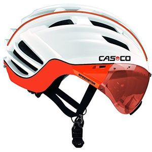 Casco Speedster-TC Plus Fietshelm voor volwassenen, wit/oranje, maat M