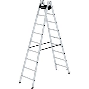 MUNK Veiligheids-sportenladder, tweezijdig begaanbaar, sporten 30 x 30 mm, antislip, 2 x 9 sporten