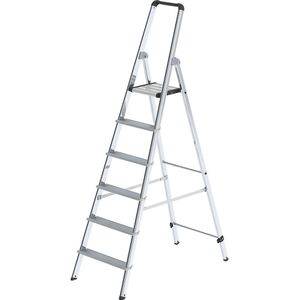 Munk ML Trapladder met treden, enkelzijdige toegang 6 treden