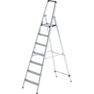 Munk ML Trapladder met treden, enkelzijdige toegang 7 treden