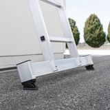 MUNK Stufen-Glasreinigerleiter mit nivello-Traverse, 2-stufiges Unterteil
