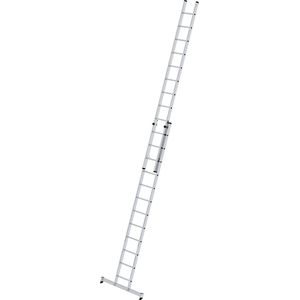MUNK Aanlegladder, in hoogte verstelbaar, schuifladder, 2-delig, 2 x 12 sporten, met nivello®-stabiliteitsbalk