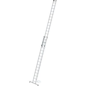 Aanlegladder, in hoogte verstelbaar, optrekladder, 2-delig met nivello®-stabiliteitsbalk MUNK