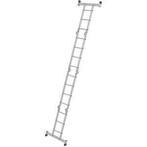 MUNK Multifunctionele ladder van aluminium, incl. werkplatform, 14 sporten