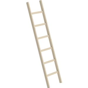 MUNK Houten aanlegladder, met sporten, 6 sporten