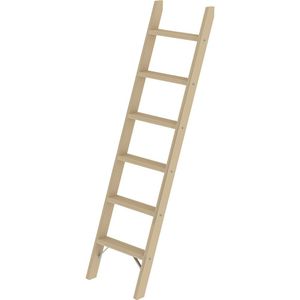 MUNK Houten aanlegladder, met treden, 6 treden