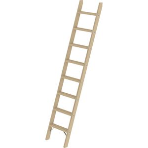 MUNK Houten aanlegladder, met treden, 8 treden