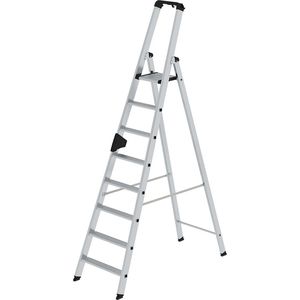 MUNK Tredenbokladder, eenzijdig, comfortabele uitvoering met ergo-pad®, 8 treden