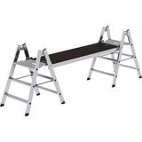 Klapptritt beidseitig begehbar Alu natur 2x4 Stufen - 050184 - Günzburger Steigtechnik