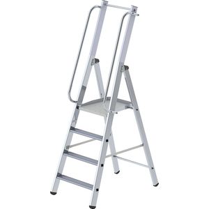 MUNK Aluminium tredenboktrap, eenzijdig oploopbaar, 4 treden