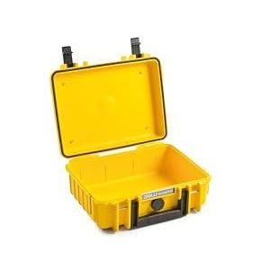 B&W Outdoor Case hardcase case case type 500 leeg (hardcase case case IP67, zonder inhoud, waterdicht, binnenmaat 20,5x14,5x8cm, geel)
