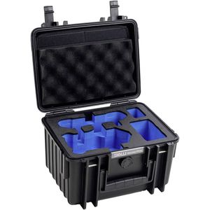 B&W International B&W Etui Type 2000 zwart voor DJI Mini 4 Pro + Fly More Set (Hardschalige koffer, DJI Mini 4 Pro), RC drone tassen, Zwart