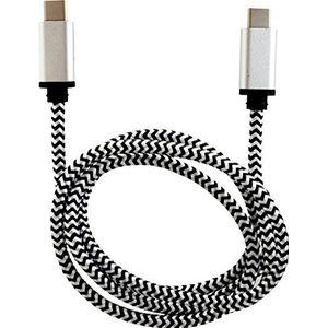 Peter Jäckel 15420 1m USB C USB C zwart - USB-kabel (3.0 USB (USB 3.1 Gen 1), C, mannelijk/mannelijk, recht, rechts)