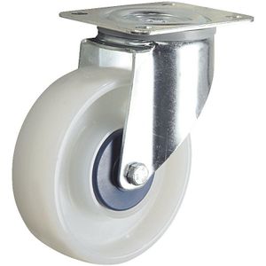 TENTE Polyamide wiel, wit, wiel-Ø x -breedte = 125 x 40 mm, zwenkwiel