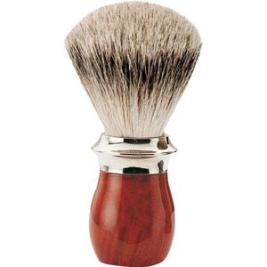 Erbe - Scheerkwast - Dassenhaar - Hoogglanzend Metaal