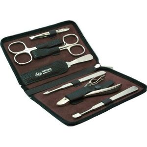 Erbe - Buffalo - Manicureset - Zwart - Waterbuffelleer - 7 Tools