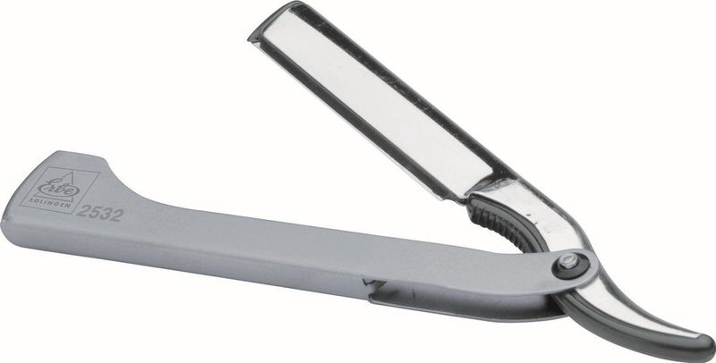 ERBE - Open Razor - Scheermes - Zwart/Rood - Roestvrijstaal - Inclusief 2 Mesjes