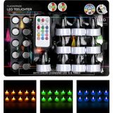 Cepewa LED Waxinelichtjes - 10 ST - Multicolor - Op Afstandsbediening - Theelichtjes
