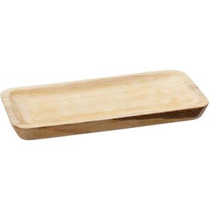 Cepewa Kaarsenbord-plateau - hout - rechthoekig - 35 x 3 x 17 cm - Kaarsenonderzetter