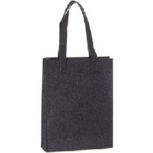 Firenze Home - Vilten tas - staand- handvaten - 30x40x9cm - zwart