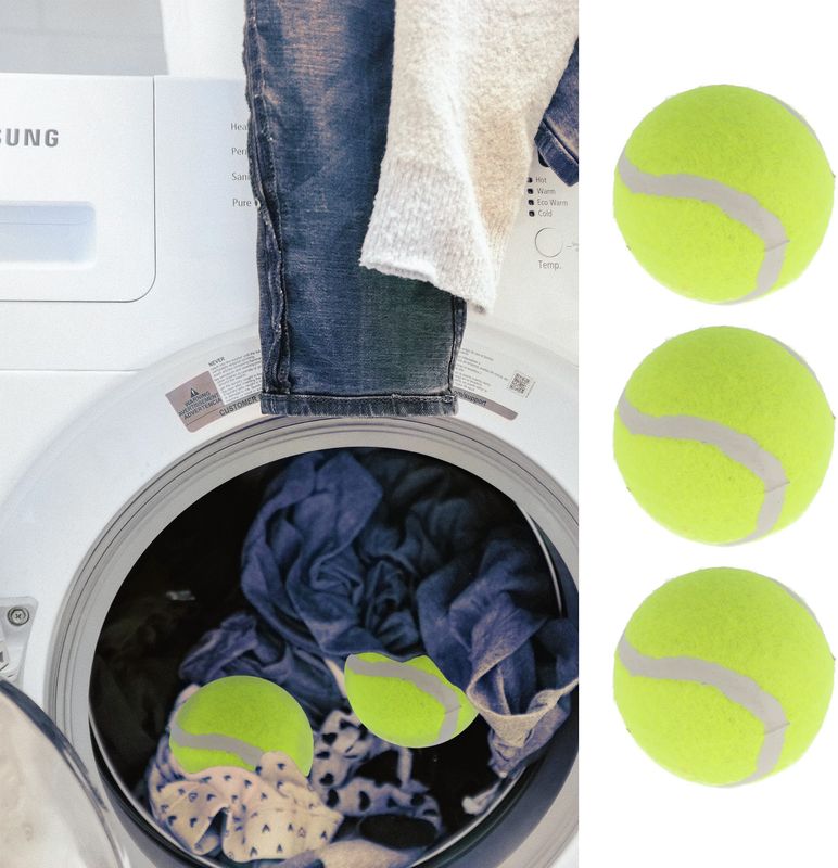 Cepewa - Wasbollen - Tennisballen - Set van 3 - Voor Zachte en Kreukvrije Was