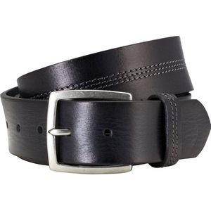 LINDENMANN leren heren riem, zwart -  Maat: 90cm