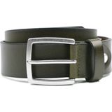 Suitable Leren Riem Groen Washed