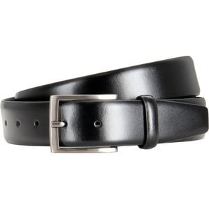 LINDENMANN leren heren riem - zwart - Maat: 95