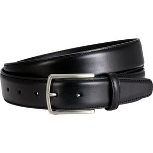 LINDENMANN Herenriem pak, leren riem herenpak 35 mm breed, kostuumriem heren, volledig lederen riem heren, zwart, taille 120 cm totale lengte 135 cm W 47.5 XXL