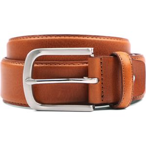 Riem Casual Cognac Bruin - Suitable - Taille maat 95cm - Leer - Dames & Heren riem Melange,Effen