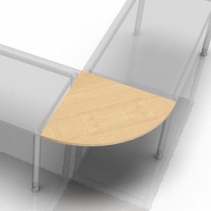 HAMMERBACHER Verbindungsplatte Inader ahorn, dreieckig abgerundet 80,0 x 80,0 x 2,5 cm