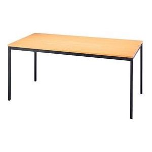 Vektor - Vergadertafel - Beuk/Zwart - Melaminehars - 160 x 80 cm