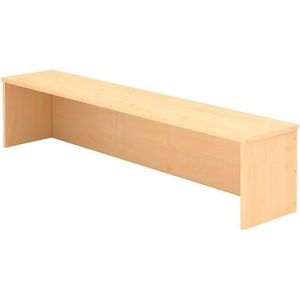 Opzetbalie, voor bureautafel 1600 mm breed, ahornhout