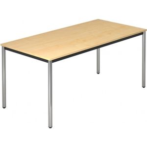 Vergadertafel | Esdoorn/Chroom | 160 x 80 cm | Doran Dr16 C