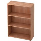 TARA boekenkast, 3 OH, stapelbaar, B. 800 x D 330 x H 1144 mm, notendecor/Havanna