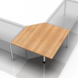 HT12 - trapeziumvormige plaat 120 x 120 Walnoot