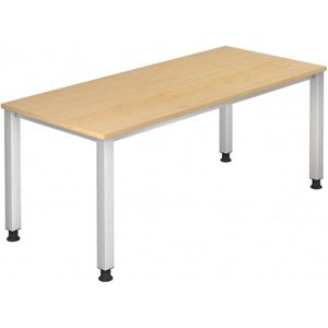 eurokraft pro RENATUS - Bureautafel, vierpoots-onderstel, breedte 1800 mm, ahornhoutdecor