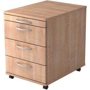 Bari - 1606 BO - Ladeblok - Walnoot - 3 Lades - Verrijdbaar