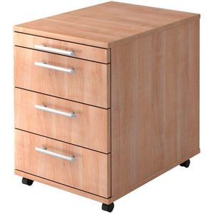 Bari - 3 Lades - Verrijdbaar - Walnoot - 42,8 x 58 x 59 cm
