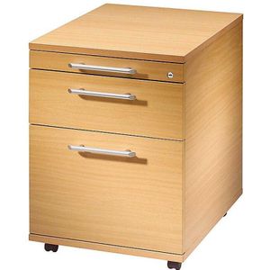 HAMMERBACHER Orbis Rollcontainer buche 3 Auszüge 42,8 x 58,0 x 59,0 cm