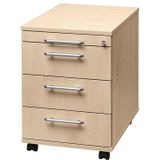 HAMMERBACHER Gradeo Rollcontainer ahorn 4 Auszüge 42,8 x 58,0 x 59,0 cm