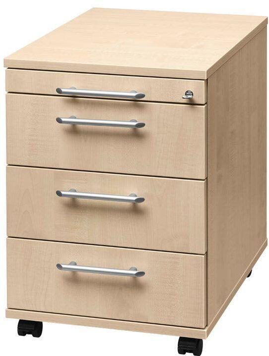 Ladeblok - 3 Lades - Verrijdbaar - Esdoorn - 42,8 x 58 x 59 cm - Signa Ac30 RE