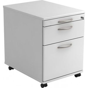 mcbuero.de Rollcontainer 58cm 1 Schub 1 Hängeregistratur Schloss Bogen