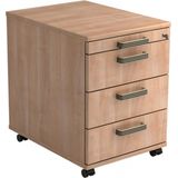 Ladeblok - 3 Lades - Verrijdbaar - Walnoot - 42,8 x 58 x 59 cm - Signa Ac30 SG