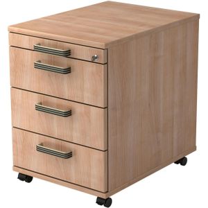 HAMMERBACHER Savona Rollcontainer nussbaum 4 Auszüge 42,8 x 58,0 x 59,0 cm