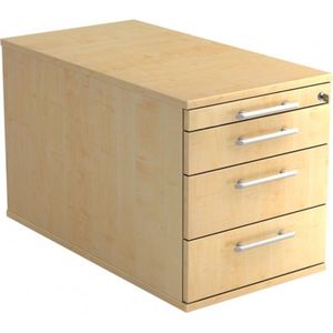Ladeblok - 3 Lades - Verrijdbaar - Esdoorn - 42,8 x 80 x 51,2 cm - Signa Tc30 RE
