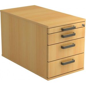 Ladeblok - 3 Lades - Verrijdbaar - Beuken - 42,8 x 80 x 51,2 cm - Signa Tc30 SG